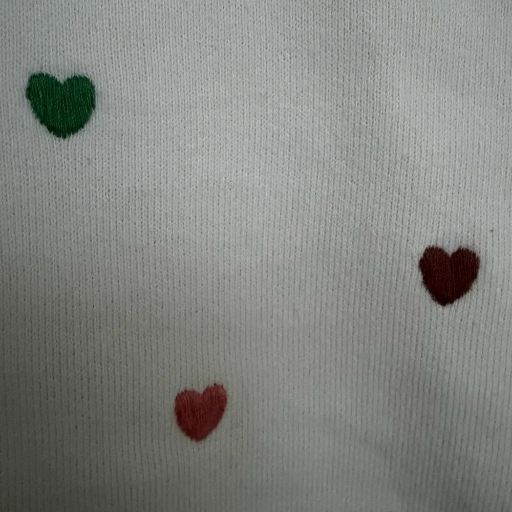 Sezane Cream Sweater with embroidered hearts - Picture 2 of 3
